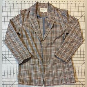 NWT Liverpool Women’s Size Medium Navy/Cream Glen Plaid Blazer